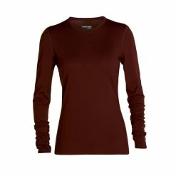 Meilleure affaire 👍 Icebreaker 200 Oasis Long Sleeve Crewe - Sous-vêtement mérinos femme I Hardloop 🤩 -Icebreaker Shop icebreaker 200 oasis long sleeve crewe maillot femme espresso