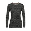 Vente flash ⌛ Icebreaker 250 Vertex LS Crewe Alpine Geo - Sous-vêtement mérinos femme 😍 -Icebreaker Shop icebreaker 250 vertex ls crewe alpine geo sous vetement merinos femme black snow j
