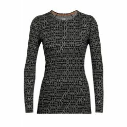 Vente flash ⌛ Icebreaker 250 Vertex LS Crewe Alpine Geo - Sous-vêtement mérinos femme 😍