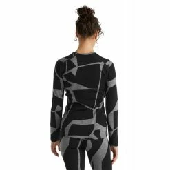 Promo 🎁 Icebreaker 250 Vertex LS Crewe Landscapes - Sous-vêtement mérinos femme I Hardloop ✔️ -Icebreaker Shop icebreaker 250 vertex ls crewe landscapes maillot femme black 3