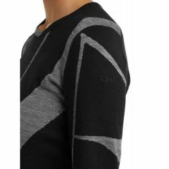 Promo 🎁 Icebreaker 250 Vertex LS Crewe Landscapes - Sous-vêtement mérinos femme I Hardloop ✔️ -Icebreaker Shop icebreaker 250 vertex ls crewe landscapes maillot femme black 5