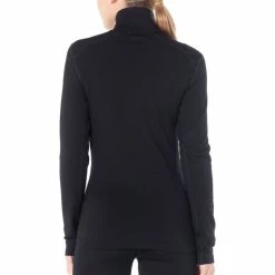 Sortie 🌟 Icebreaker 260 Tech Long Sleeve Half Zip - Sous-vêtement mérinos femme I Hardloop 🎉 -Icebreaker Shop icebreaker 260 tech long sleeve half zip maillot femme black 2
