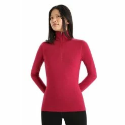Sortie 🌟 Icebreaker 260 Tech Long Sleeve Half Zip - Sous-vêtement mérinos femme I Hardloop 🎉 -Icebreaker Shop icebreaker 260 tech long sleeve half zip maillot femme cherry