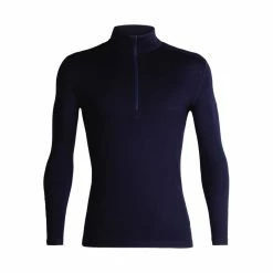 Sortie 😀 Icebreaker 260 Tech Long Sleeve Half Zip - Sous-vêtement mérinos homme I Hardloop 😍 -Icebreaker Shop icebreaker 260 tech long sleeve half zip maillot homme midnight navy