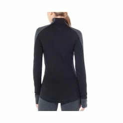 Grosses soldes 🎁 Icebreaker Bodyfitzone 260 Zone Long Sleeve Half Zip - Sous-vêtement mérinos femme I Hardloop 👍 -Icebreaker Shop icebreaker bodyfitzone 260 zone long sleeve half zip sous vetement merinos femme jet heather black 2