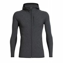 Promo ❤️ Icebreaker Descender LS Zip Hood - Polaire en laine mérinos homme I Hardloop 🛒