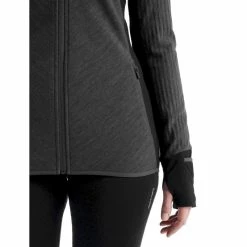 Offres 🔔 Icebreaker Descender LS Zip - Polaire en laine mérinos femme I Hardloop 👍 -Icebreaker Shop icebreaker descender ls zip polaire femme jet heather black 5