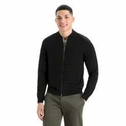 Icebreaker Shop -Icebreaker Shop icebreaker icl zoneknit insulated knit bomber sweatshirt en laine merinos homme black 1