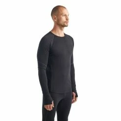 Tout neuf ✨ Icebreaker Mens 150 Zone LS Crewe - Sous-vêtement mérinos homme I Hardloop 😀 -Icebreaker Shop icebreaker mens 150 zone ls crewe sous vetement merinos homme black 4
