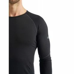 Tout neuf ✨ Icebreaker Mens 150 Zone LS Crewe - Sous-vêtement mérinos homme I Hardloop 😀 -Icebreaker Shop icebreaker mens 150 zone ls crewe sous vetement merinos homme black 6