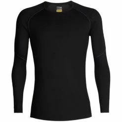 Tout neuf ✨ Icebreaker Mens 150 Zone LS Crewe - Sous-vêtement mérinos homme I Hardloop 😀 -Icebreaker Shop icebreaker mens 150 zone ls crewe sous vetement merinos homme black 8