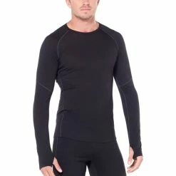 Tout neuf ✨ Icebreaker Mens 150 Zone LS Crewe - Sous-vêtement mérinos homme I Hardloop 😀 -Icebreaker Shop icebreaker mens 150 zone ls crewe sous vetement merinos homme black 9