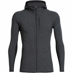 Bon marché 🔥 Icebreaker Mens Elemental LS Zip Hood - Polaire en laine mérinos homme I Hardloop ⌛