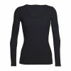 Vente flash 👍 Icebreaker Siren Long Sleeve Sweetheart - T-shirt en laine mérinos femme I Hardloop ⭐ -Icebreaker Shop icebreaker siren long sleeve sweetheart tee shirt femme black