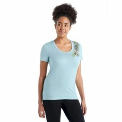 Meilleur prix 😀 Icebreaker Tech Lite II SS Scoop Tee Fabulous Fer - T-shirt en laine mérinos femme I Hardloop 👍 -Icebreaker Shop icebreaker tech lite ii ss scoop tee fabulous ferns t shirt femme haze