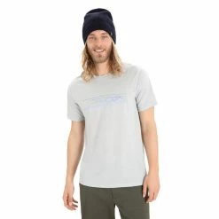 Coupon 👏 Icebreaker Tech Lite II SS Tee Ski Stripes - T-shirt en laine mérinos homme 🎉