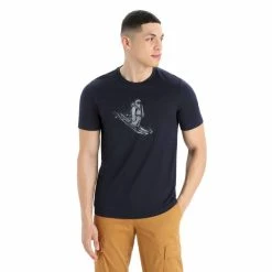 Budget 🛒 Icebreaker Tech Lite II SS Tee Skiing Yeti - T-shirt en laine mérinos homme 👍