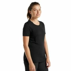 Meilleur prix 😍 Icebreaker Tech Lite II SS Tee - T-shirt en laine mérinos femme I Hardloop 👍 -Icebreaker Shop icebreaker tech lite ii ss tee t shirt en laine merinos femme black 3