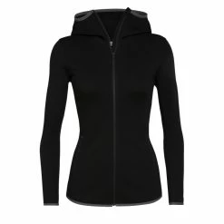 Meilleur prix 🧨 Icebreaker Wmns Elemental LS Zip Hood - Polaire en laine mérinos femme I Hardloop 😀