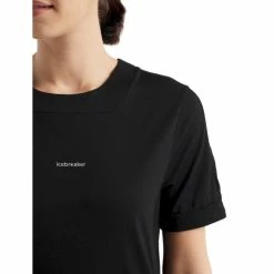 Meilleur prix ⌛ Icebreaker ZoneKnit SS Tee - T-shirt en laine mérinos femme I Hardloop ✨ -Icebreaker Shop icebreaker zoneknit ss tee t shirt femme black 2