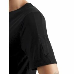 Meilleur prix ⌛ Icebreaker ZoneKnit SS Tee - T-shirt en laine mérinos femme I Hardloop ✨ -Icebreaker Shop icebreaker zoneknit ss tee t shirt femme black 3